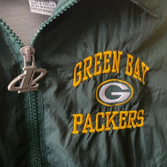 Green Bay Packers Logo Athletics Windbreaker - Picture 2 of 4